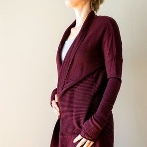 Lululemon Burgundy Cardigan, Size 2